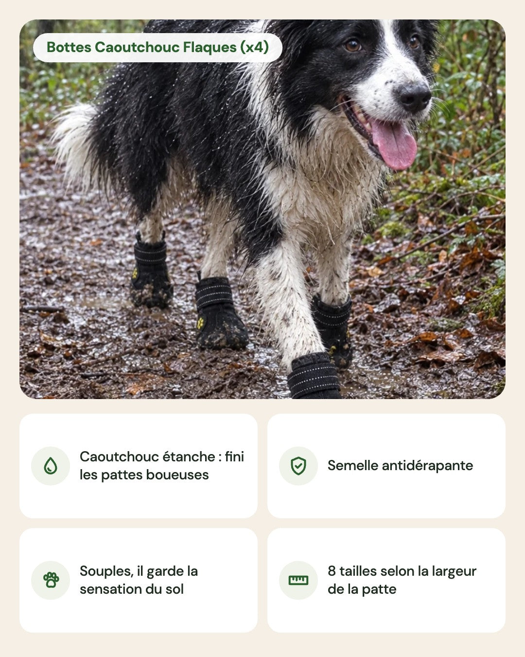Bottes Caoutchouc Flaques (x4) – points forts