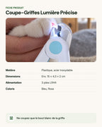 Coupe-Griffes Lumière Précise – fiche produit
