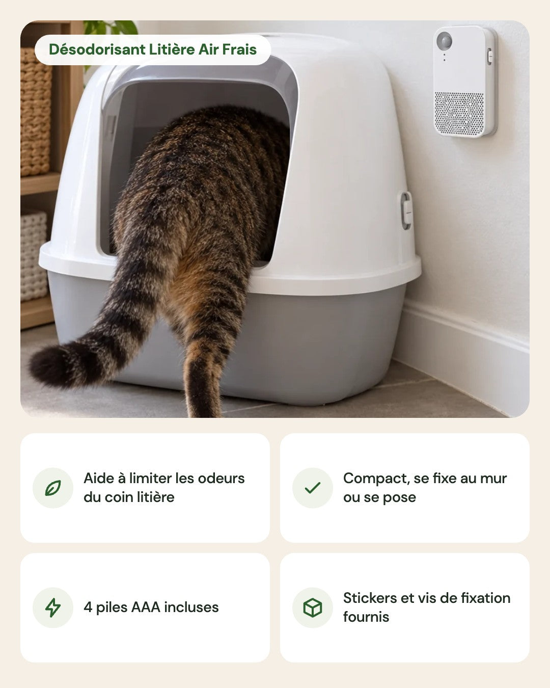 Désodorisant Litière Air Frais – points forts