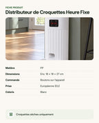 Distributeur de Croquettes Heure Fixe – fiche produit