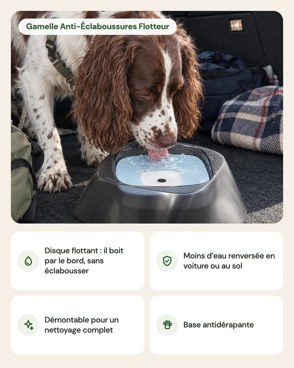 Gamelle Anti-Éclaboussures Flotteur – points forts