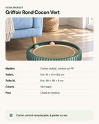 Griffoir Rond Cocon Vert – fiche produit