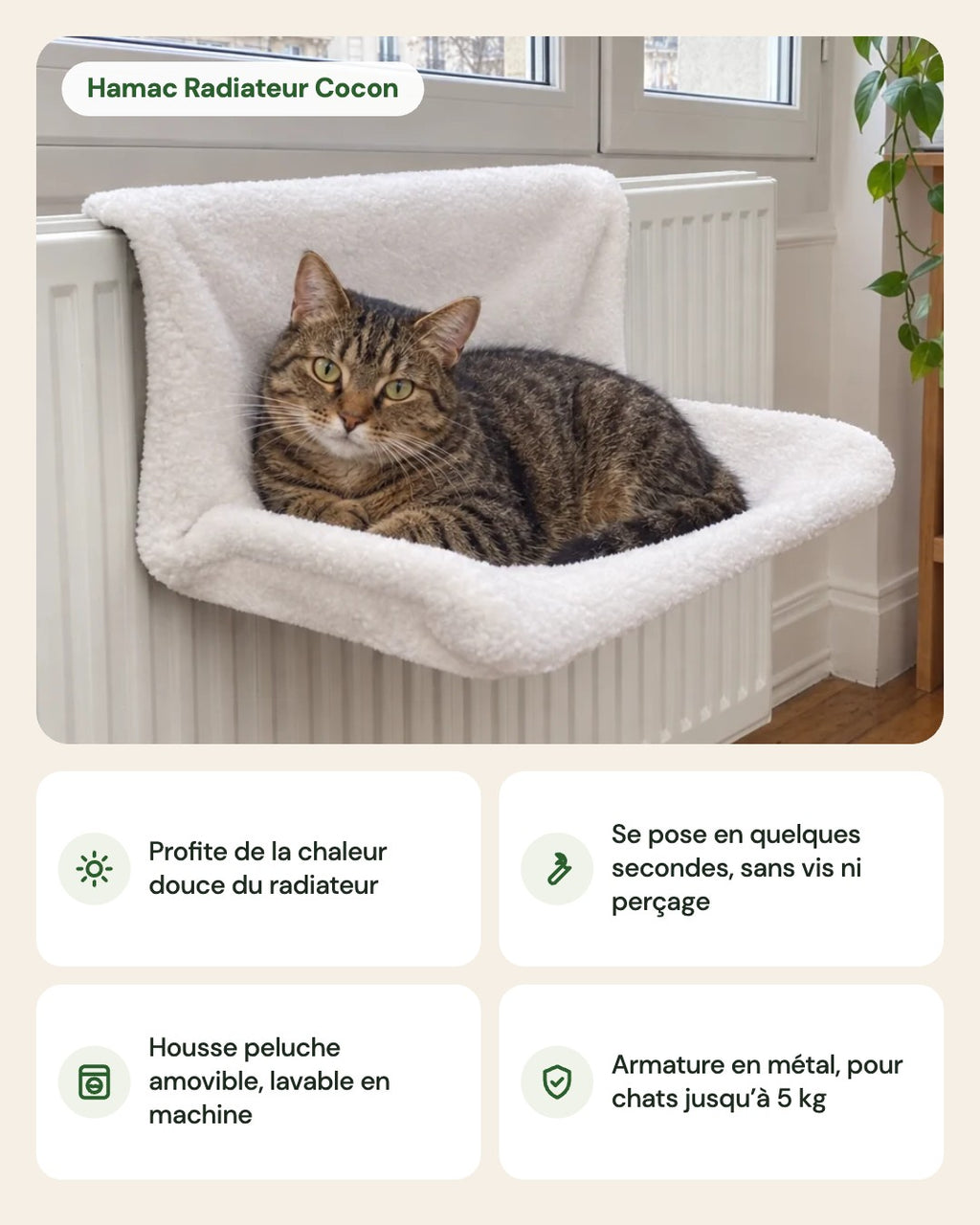 Hamac Radiateur Cocon – points forts