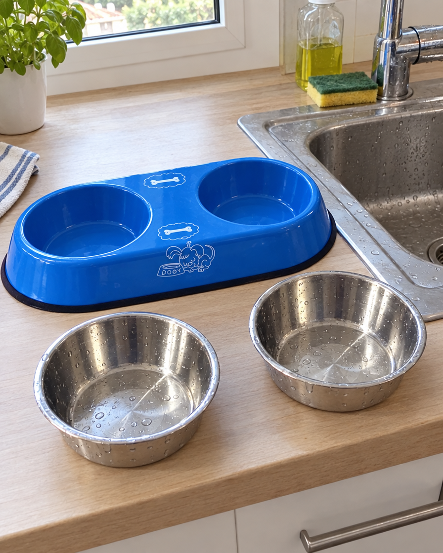 Bols inox amovibles lavés