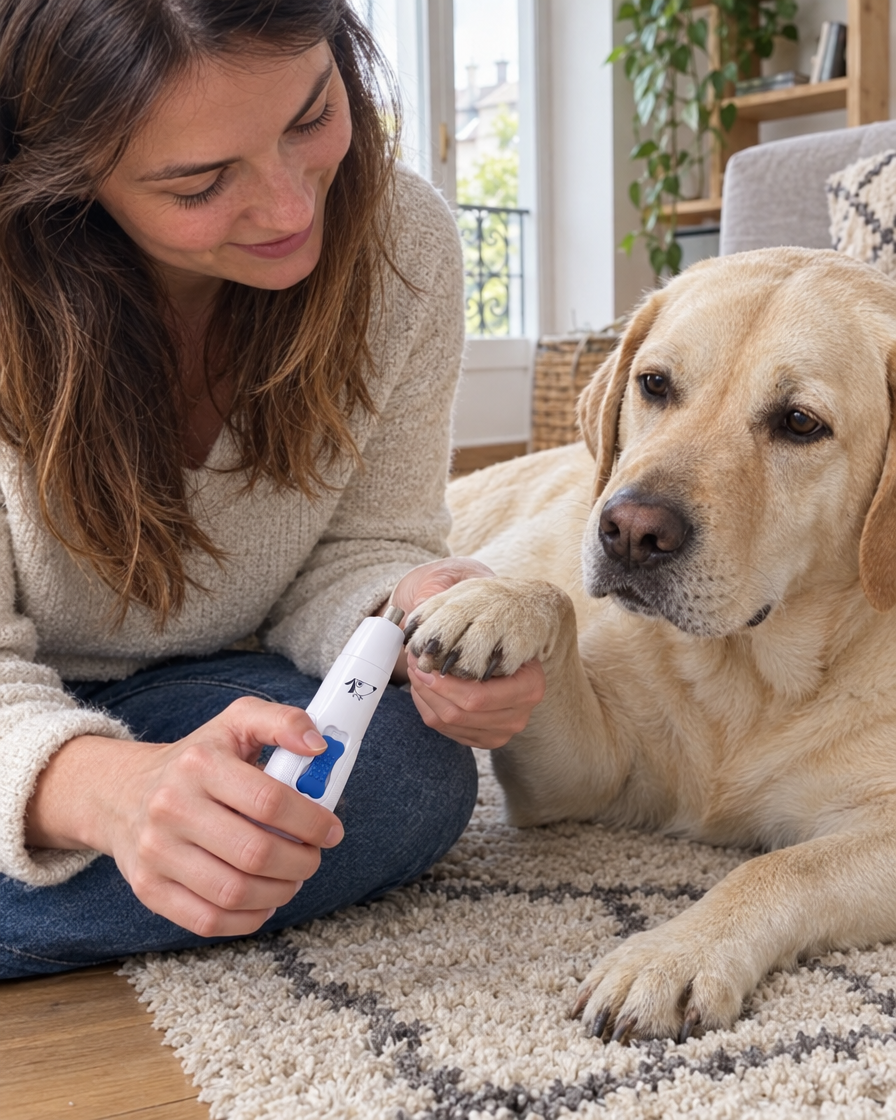 Limage des griffes d'un labrador