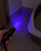 Vérification du coin litière à la lampe UV