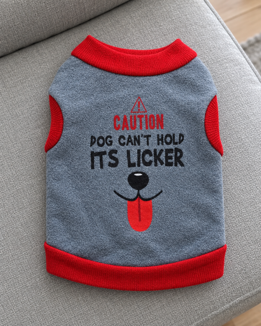 Pull polaire gris pour petit chien à plat