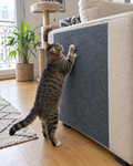 Chat griffant le tapis griffoir collé sur le canapé