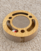 Griffoir circuit rond effet bois vu de dessus
