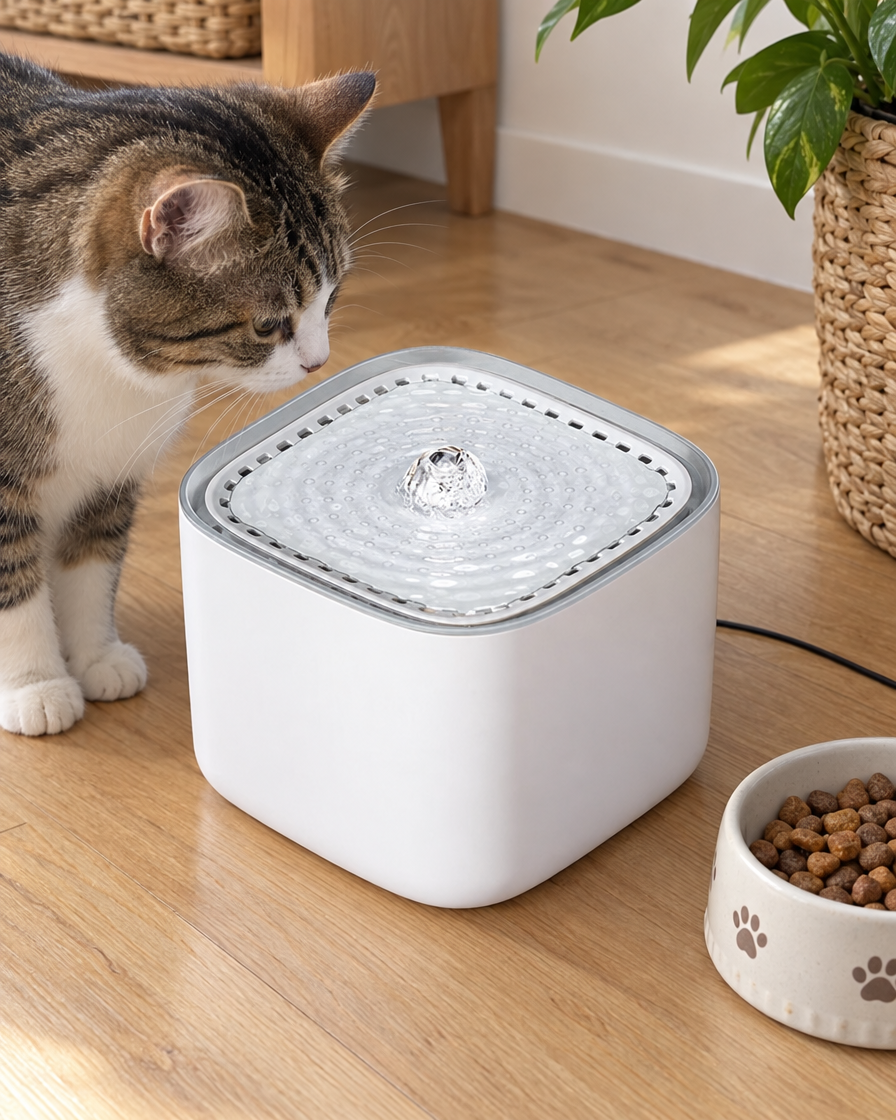 Fontaine à eau blanche 3 L pour chat
