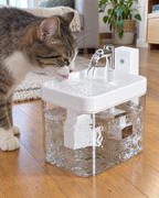 Fontaine à eau transparente sans fil pour chat