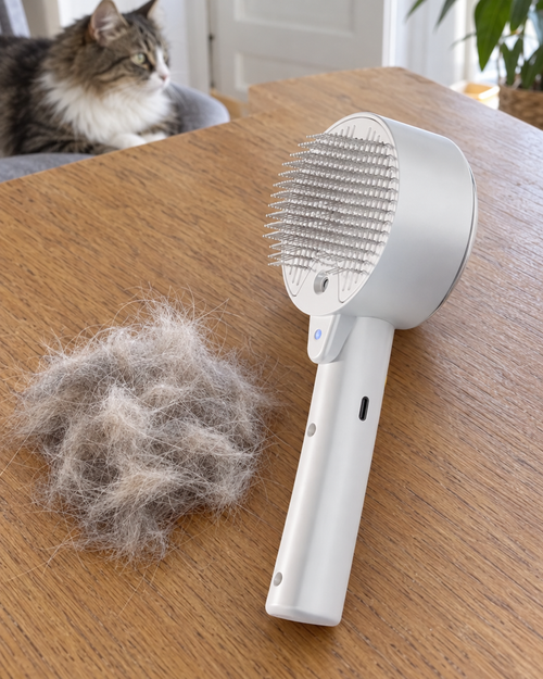 Brosse vapeur et poils morts retirés