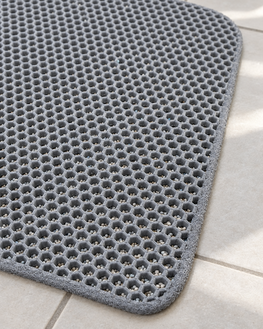 Alvéoles du tapis de litière en nid d'abeille