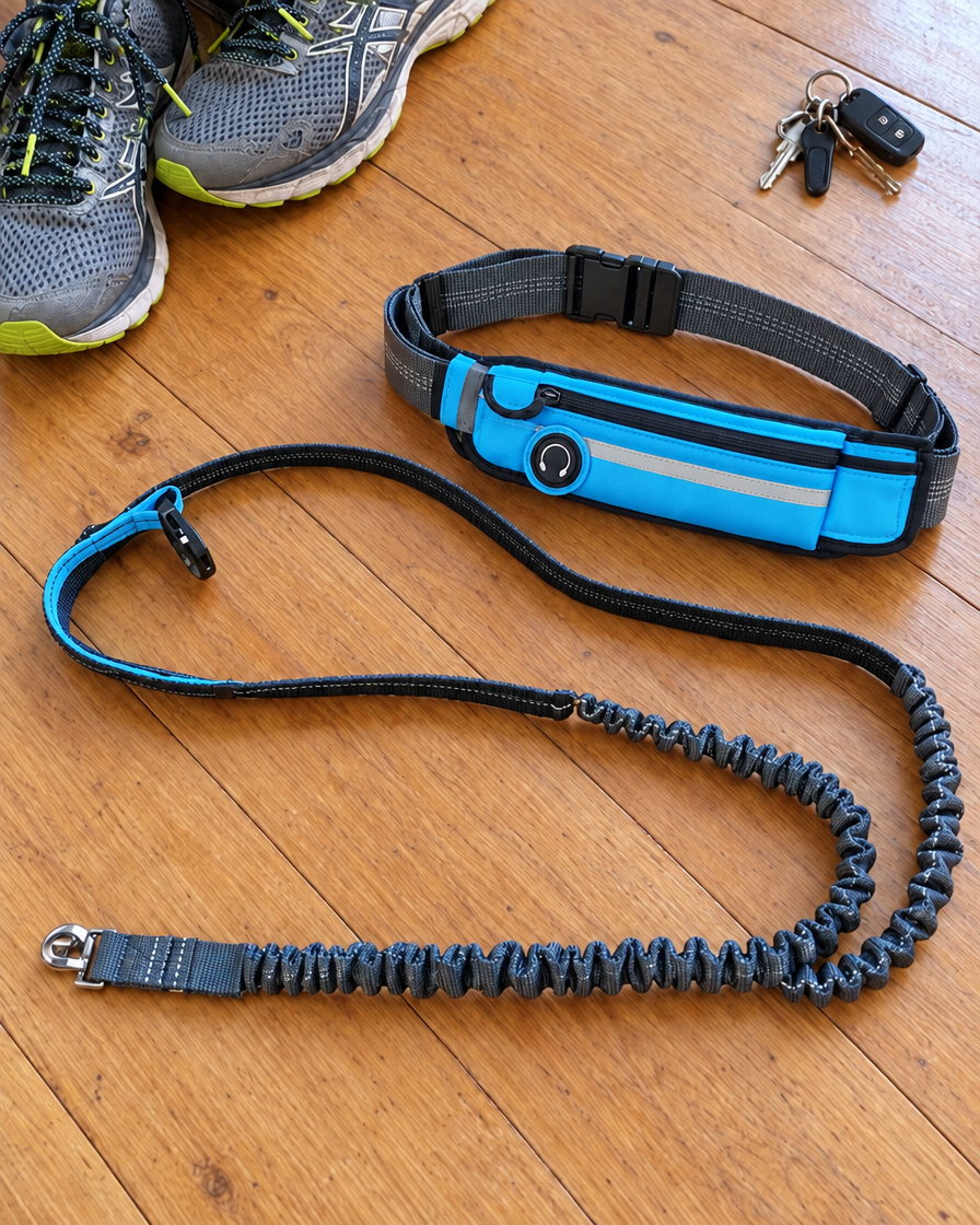 Laisse Mains Libres Canicross – coloris Bleu