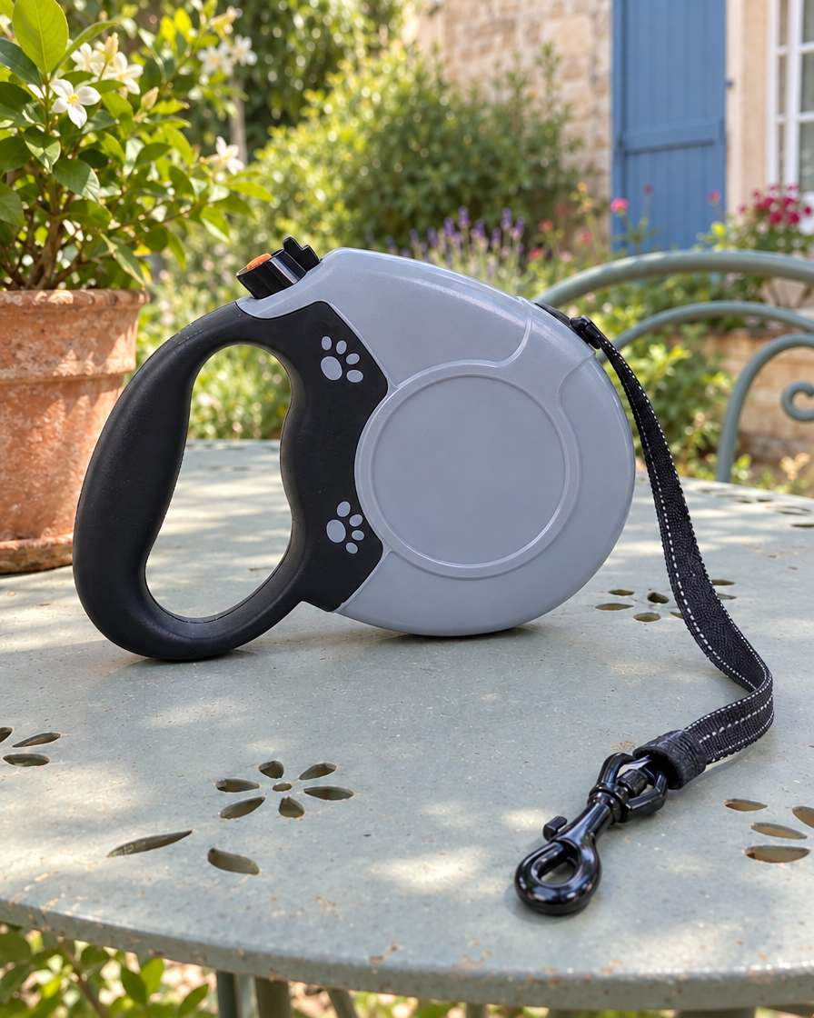 Laisse Enrouleur Liberté 5 m / 8 m – coloris Gris