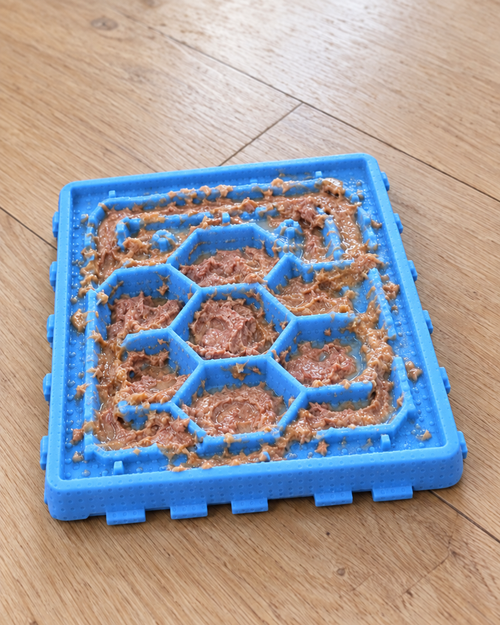 Assiette Lente Alvéoles – coloris Bleu