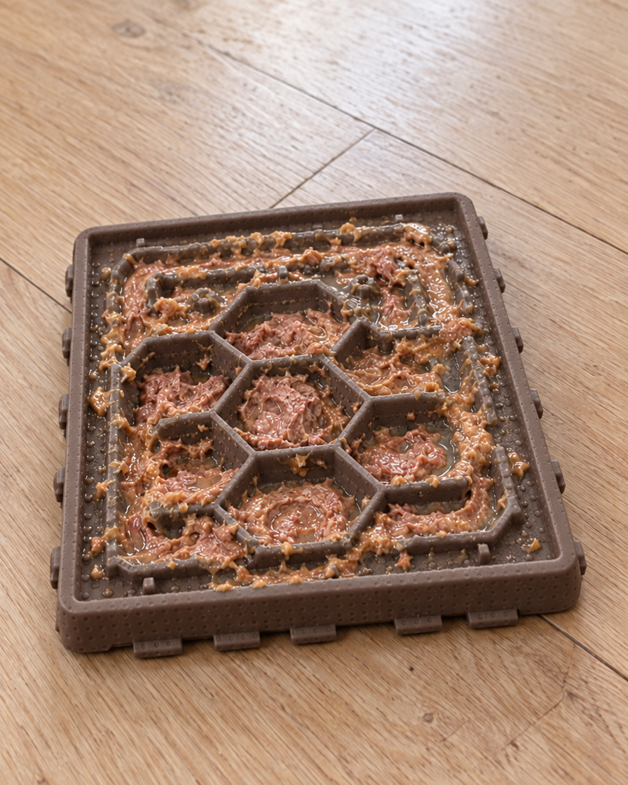 Assiette Lente Alvéoles – coloris Marron