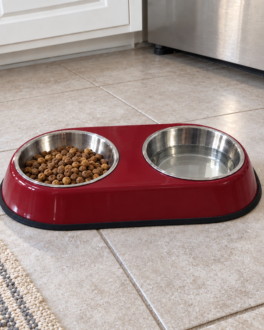 Double Gamelle Inox Bistrot – coloris Bordeaux