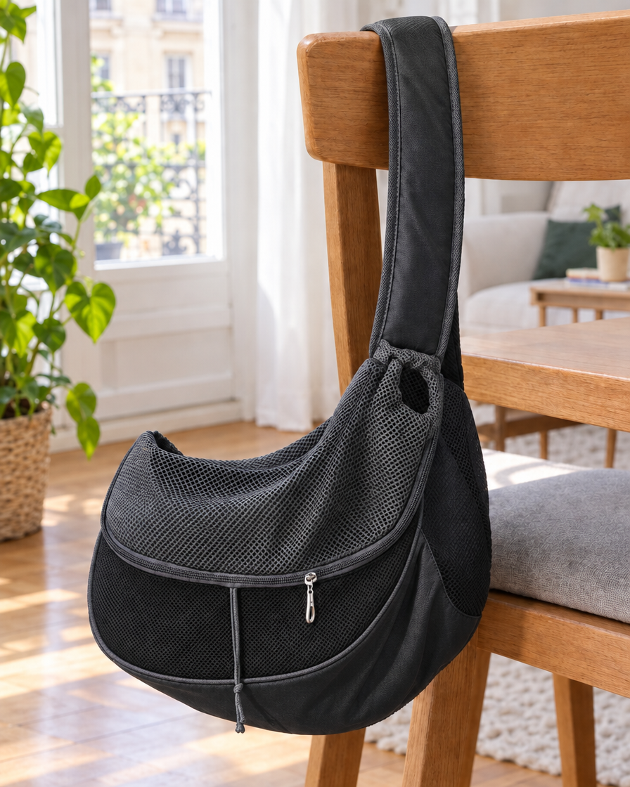 Sac Bandoulière Filet Aéré – coloris Noir