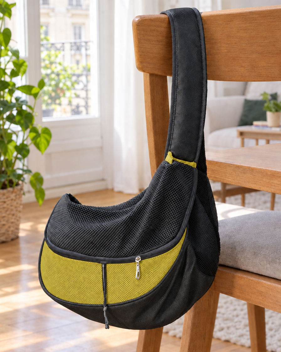Sac Bandoulière Filet Aéré – coloris Jaune