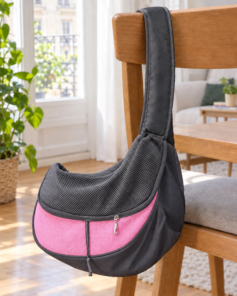 Sac Bandoulière Filet Aéré – coloris Rose