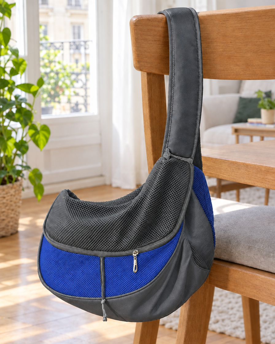 Sac Bandoulière Filet Aéré – coloris Bleu foncé