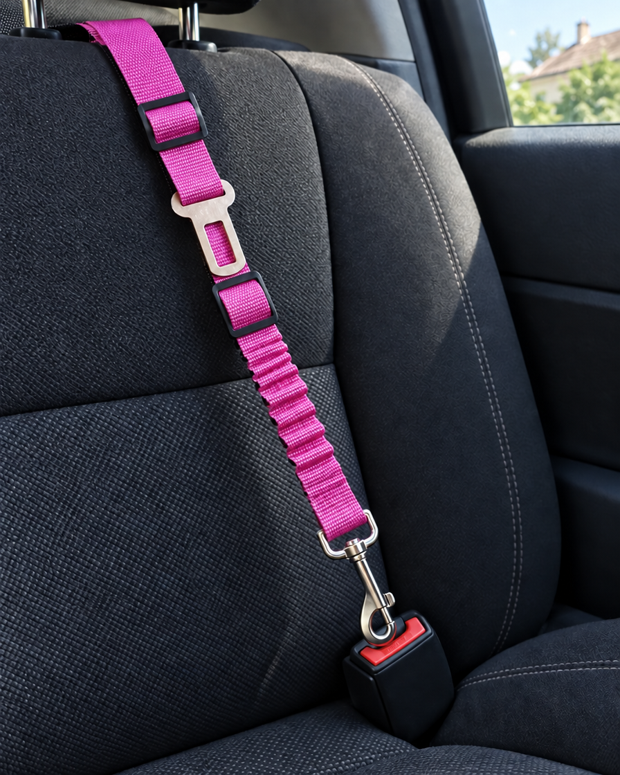 Attache Ceinture Voiture Sécurité – coloris Rose