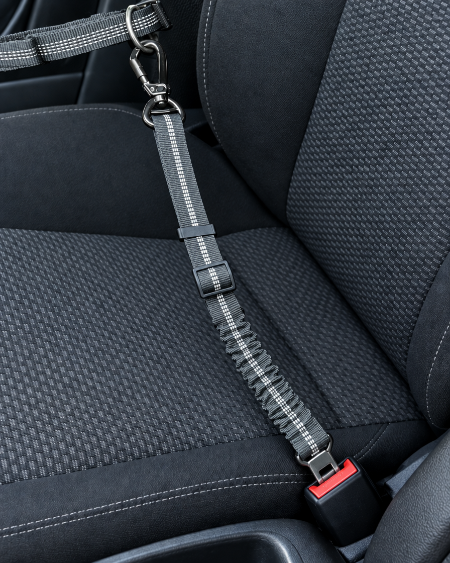 Ceinture Voiture Amortie Réfléchissante – coloris Gris foncé