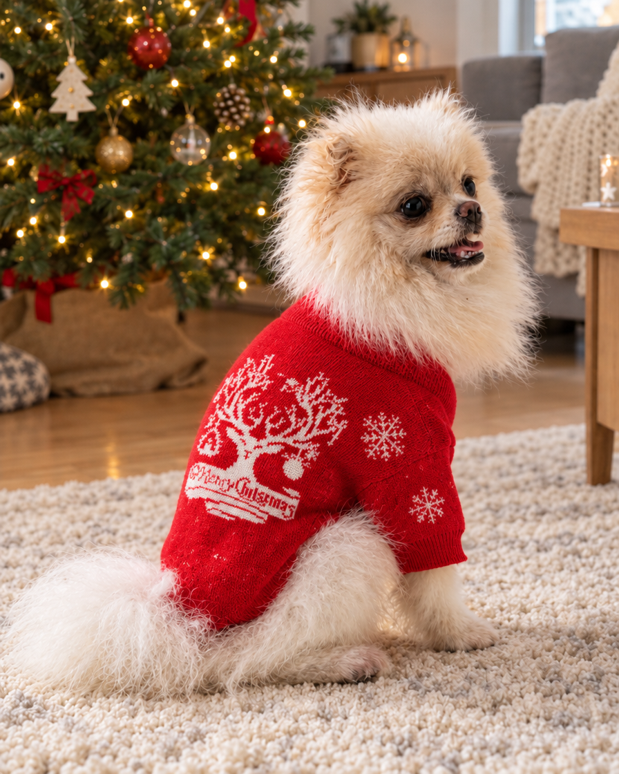Pull de Noël Tricot Festif – coloris Merry Christmas