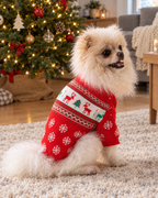Pull de Noël Tricot Festif – coloris Rennes & Flocons
