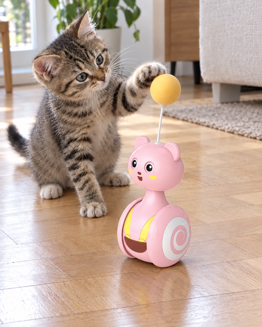 Culbuto Ourson Taquin – coloris Rose