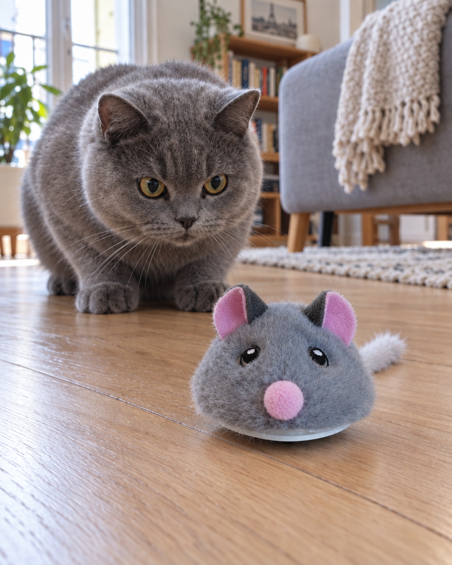 Souris Trotteuse Rechargeable – coloris Gris