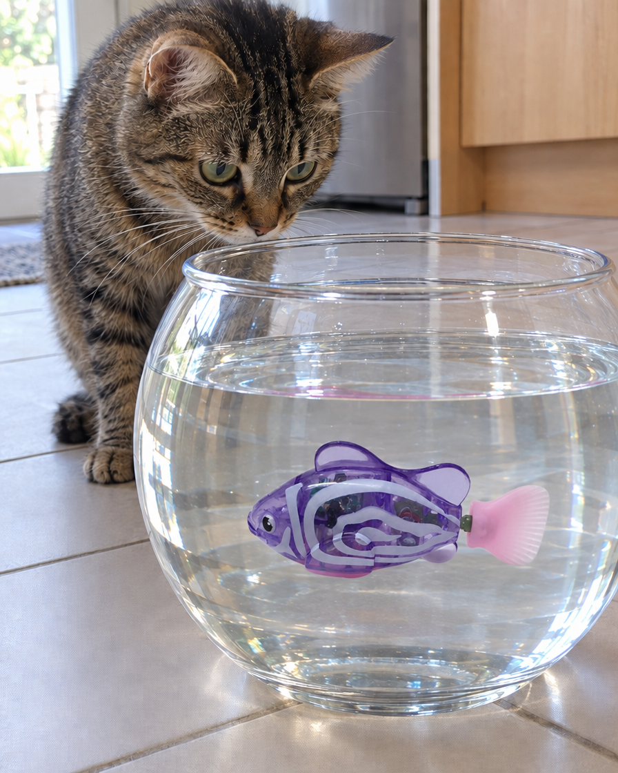 Poisson Nageur Lumineux – coloris Violet rayé