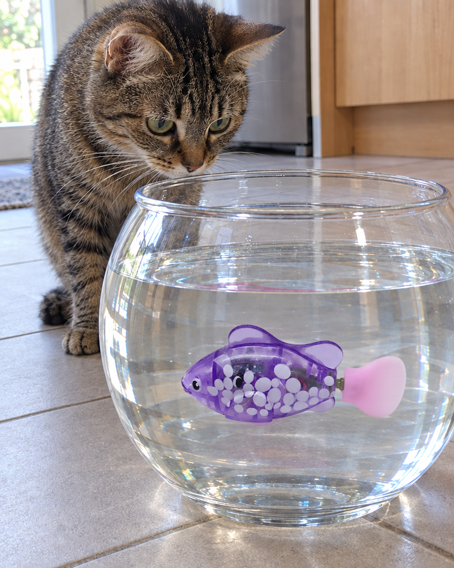 Poisson Nageur Lumineux – coloris Violet à pois