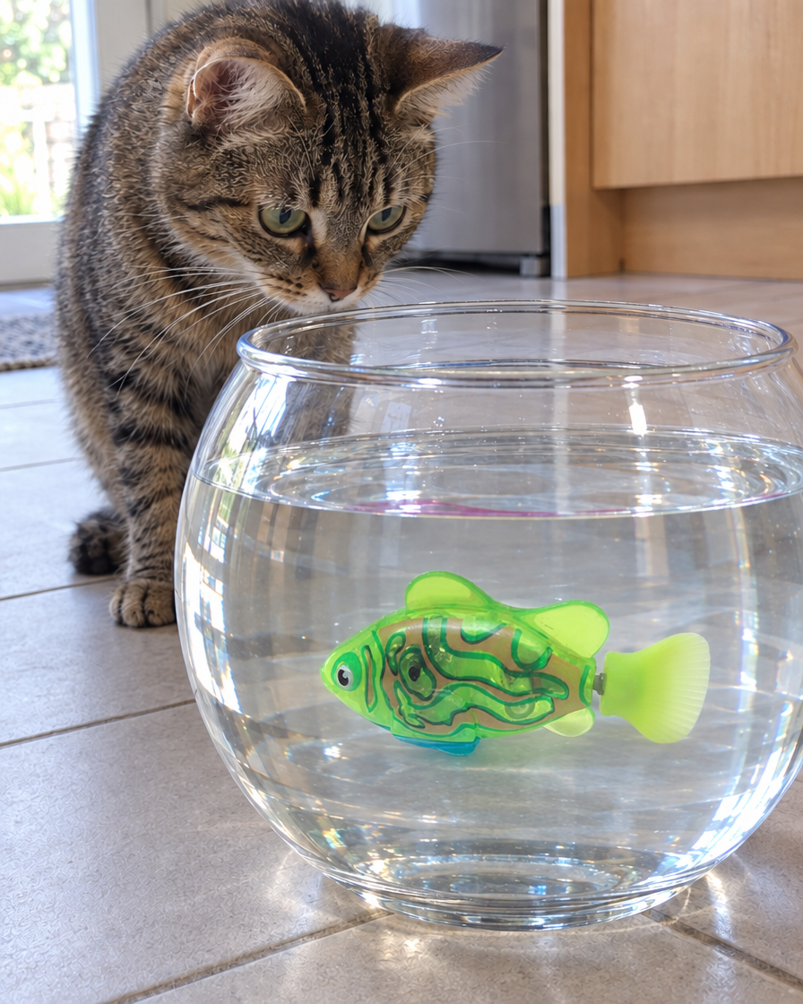 Poisson Nageur Lumineux – coloris Vert fluo