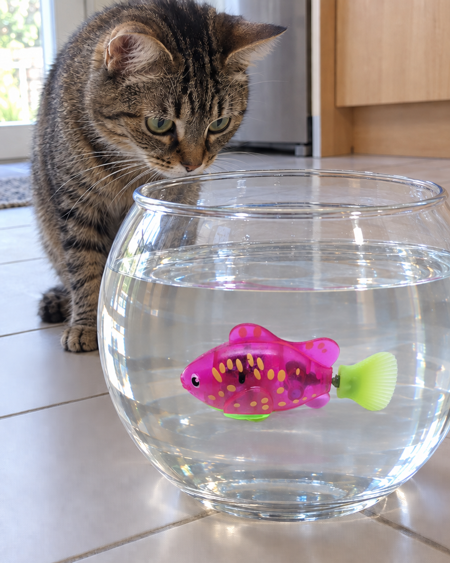 Poisson Nageur Lumineux – coloris Rose à pois