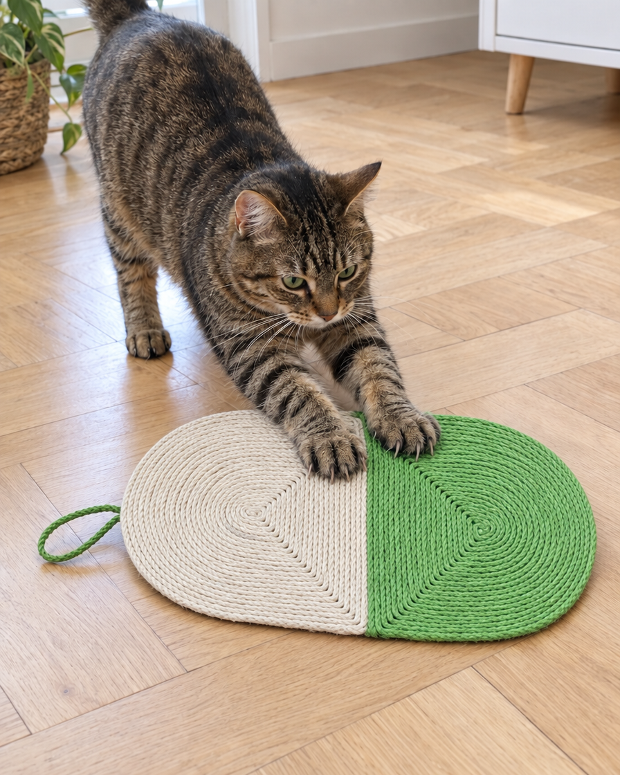 Tapis Griffoir Sisal Galet – coloris Vert