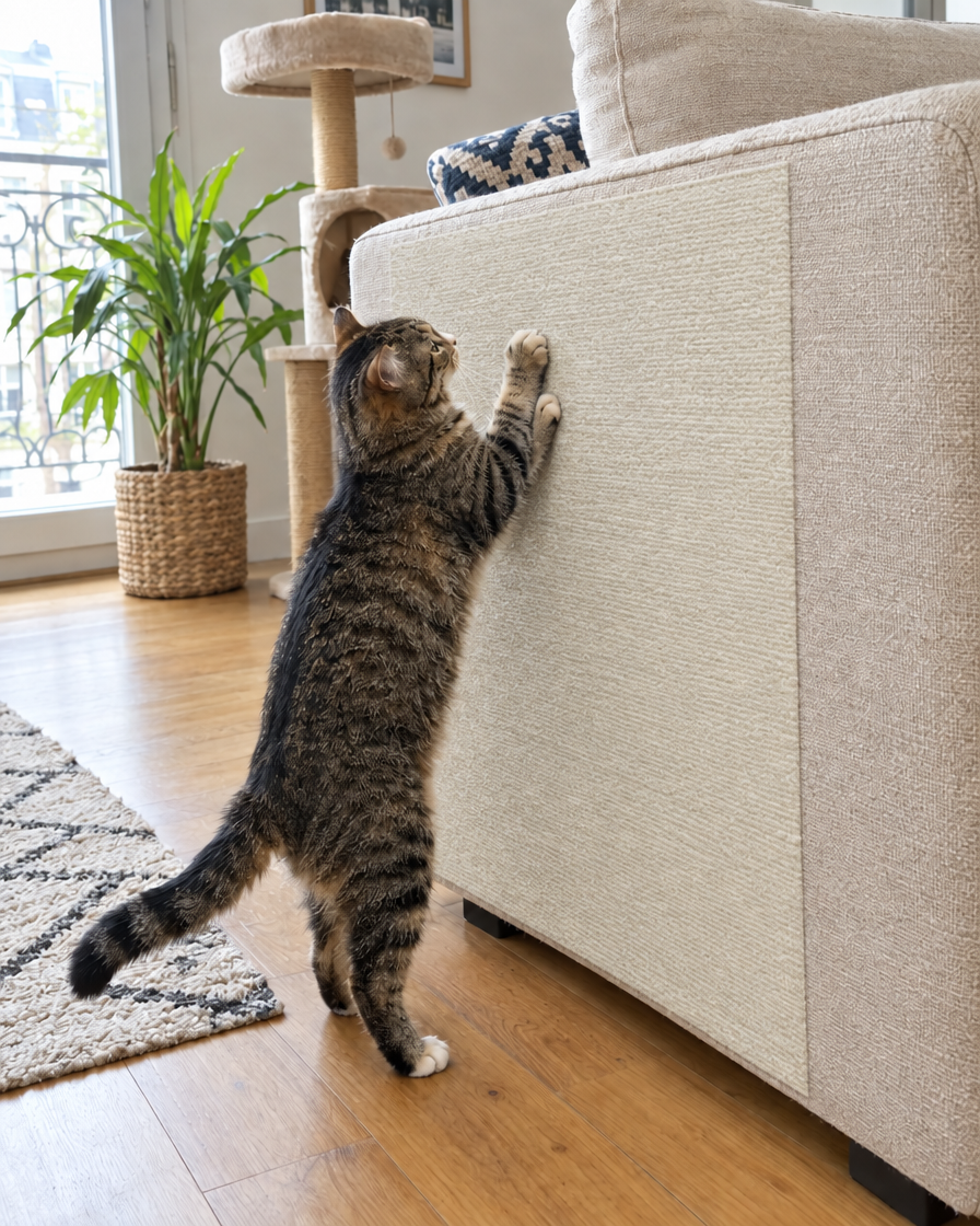 Tapis Griffoir Adhésif Sur-Mesure – coloris Blanc cassé