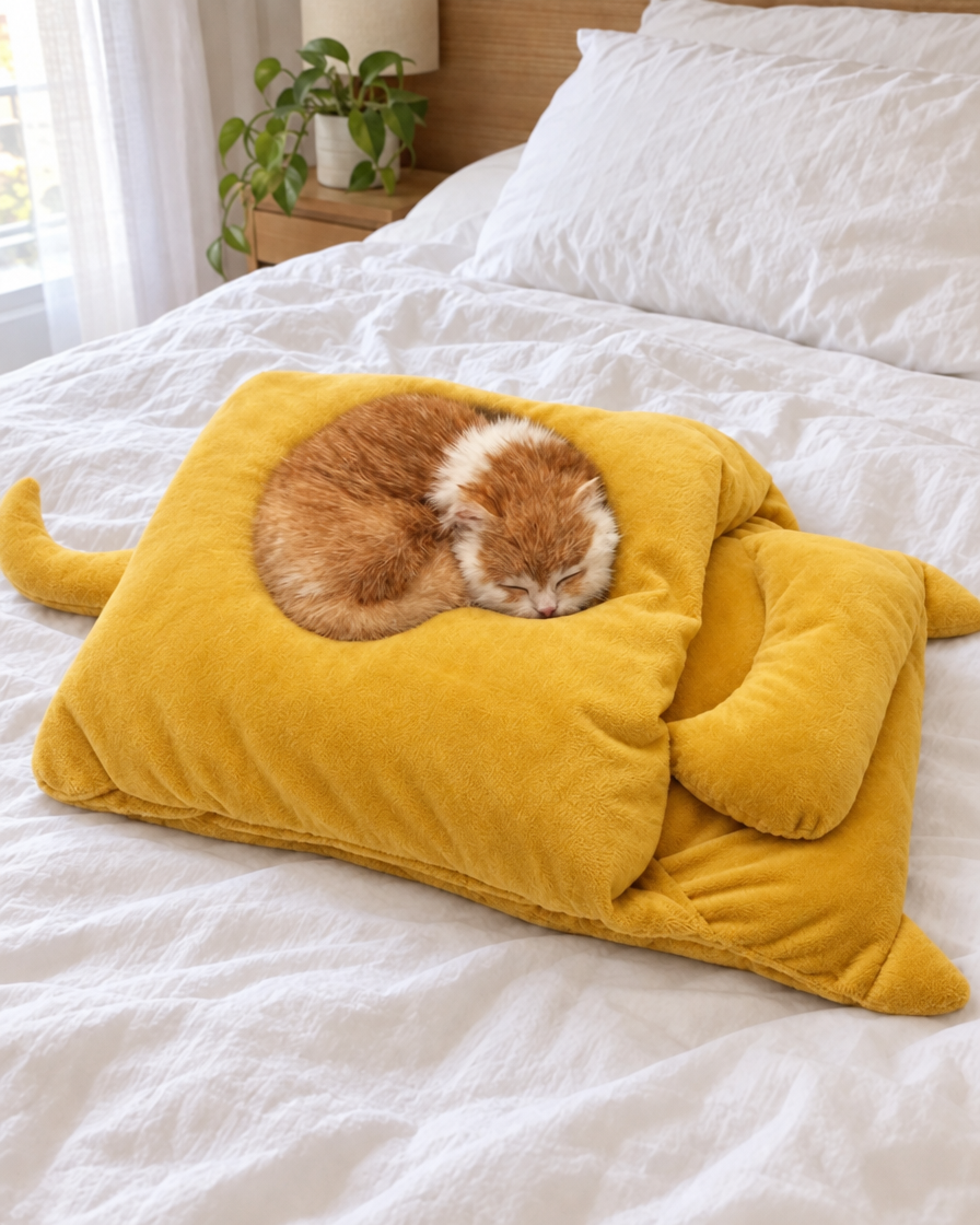 Sac de Couchage Cachette Velours – coloris Jaune