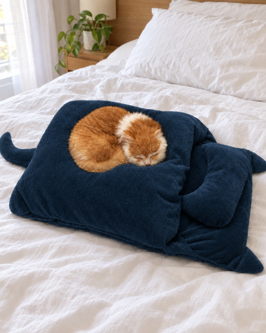 Sac de Couchage Cachette Velours – coloris Bleu