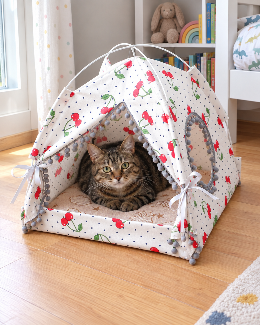 Tente Cabane Petit Camp – coloris Cerises