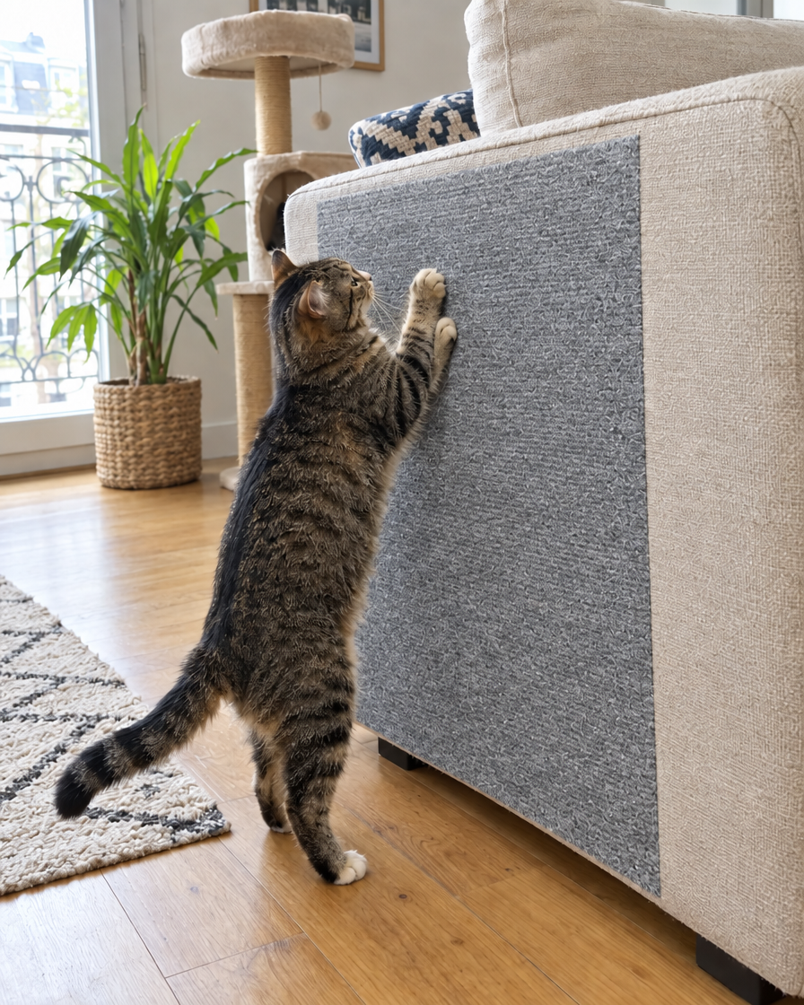 Tapis Griffoir Adhésif Sur-Mesure – coloris Gris clair