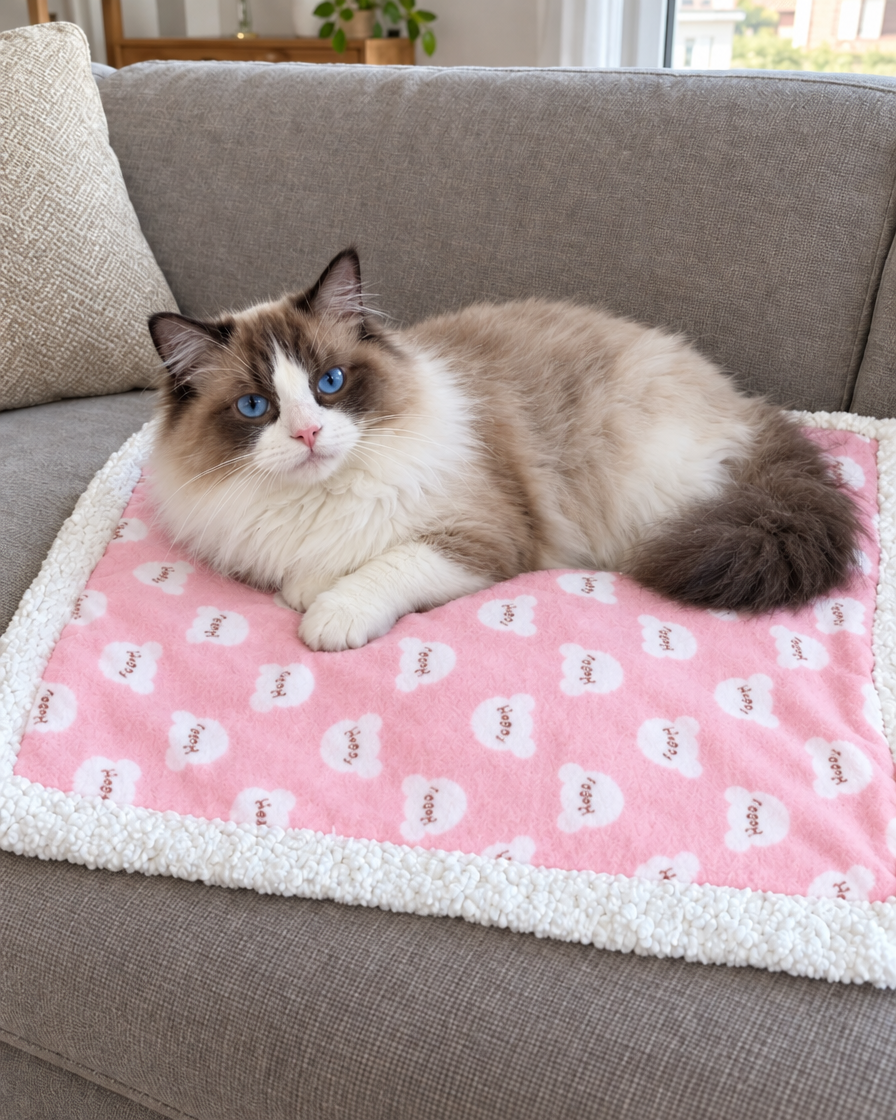 Plaid Câlin Bordure Sherpa – coloris Rose