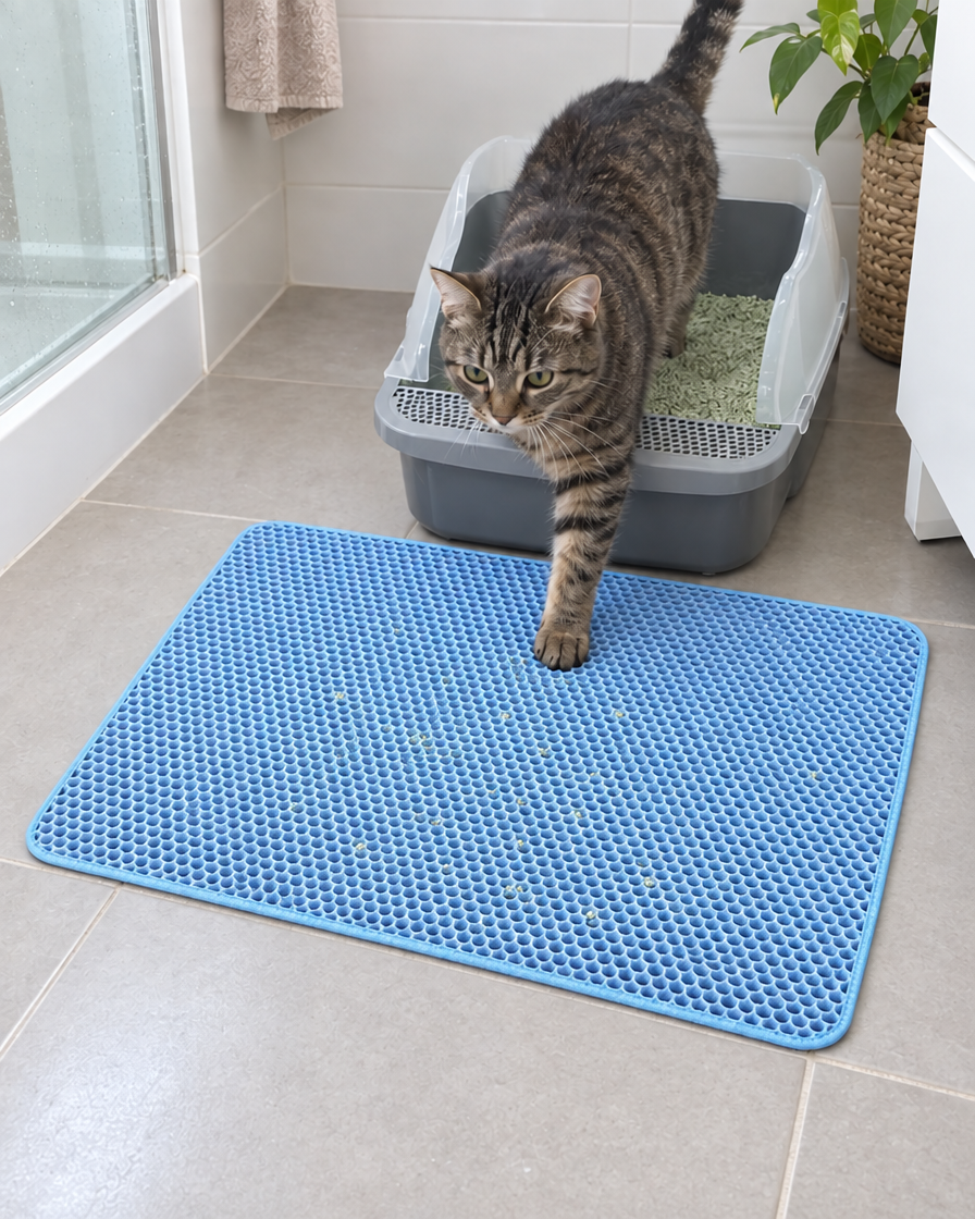 Tapis Litière Piège-Grains – coloris Bleu