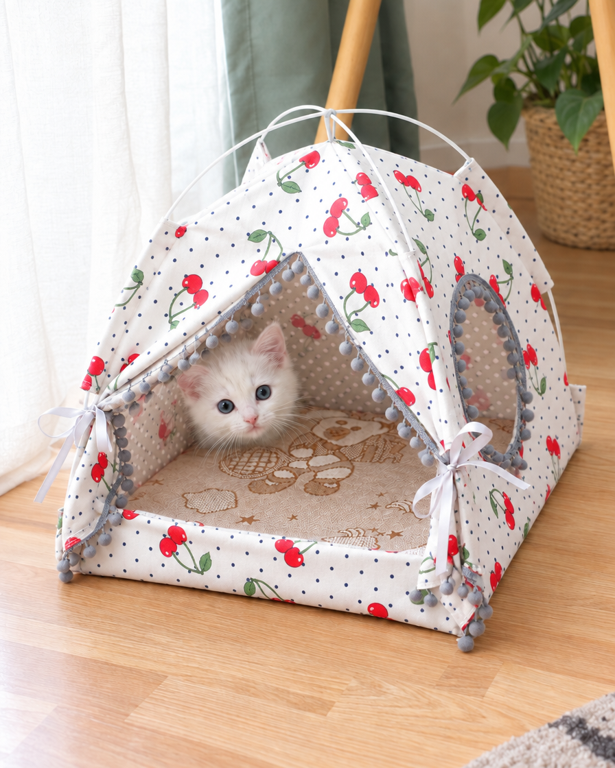 Tente Cabane Petit Camp – coloris Cerises