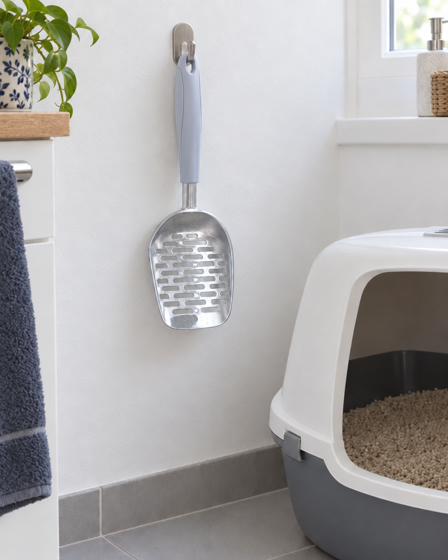 Pelle à Litière Métal Tamis Fin – coloris Gris