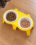 Duo Gamelles Oreilles de Chat – coloris Jaune