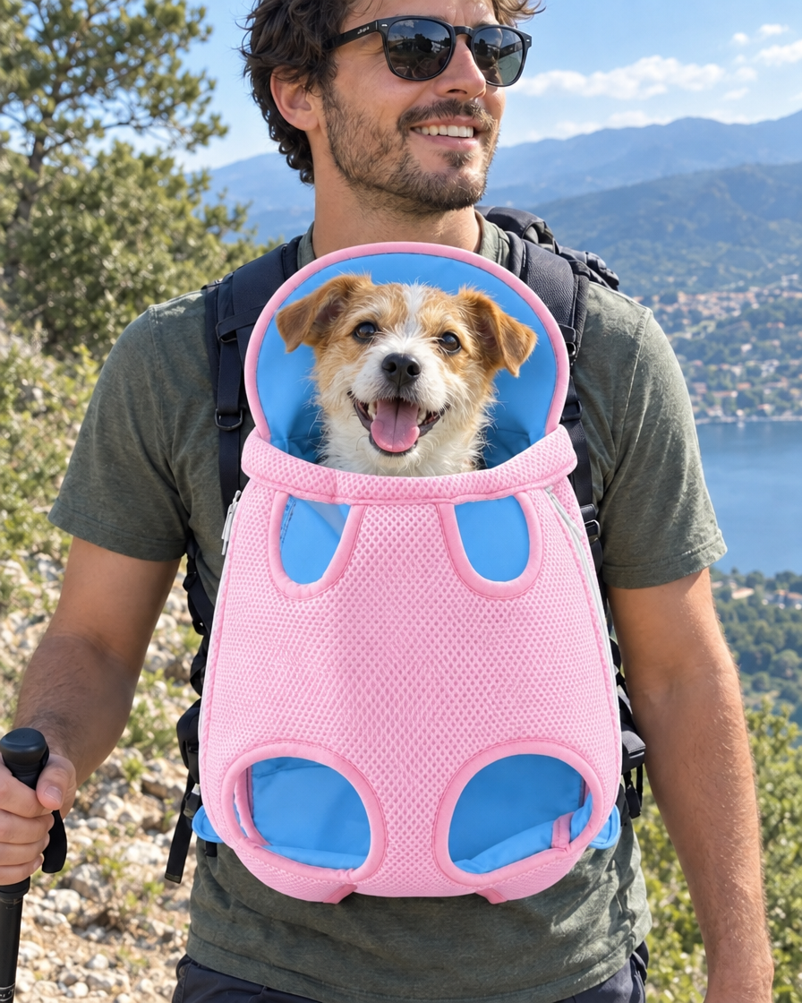 Porte-Bébé Ventral Pattes Libres – coloris Rose & bleu