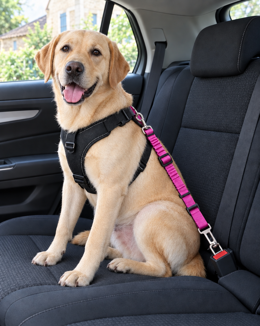 Attache Ceinture Voiture Sécurité – coloris Rose