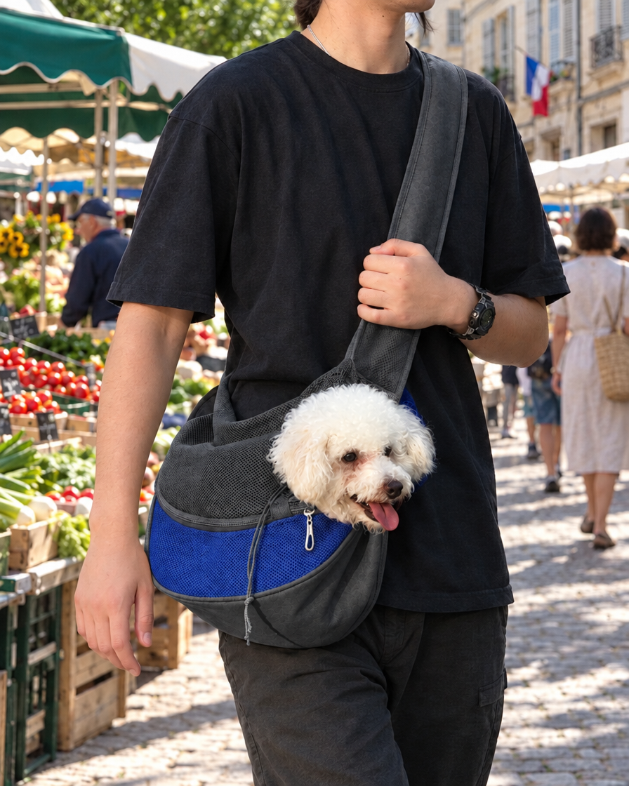 Sac Bandoulière Filet Aéré – coloris Bleu foncé